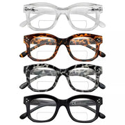 eyekeeper.com 4 Pack Modern Thicker Frame Bifocal Reading Glasses BR2002 Eyeglasses