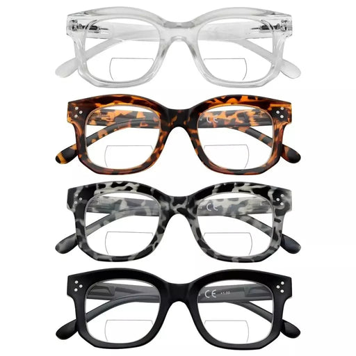 eyekeeper.com 4 Pack Modern Thicker Frame Bifocal Reading Glasses BR2002 Eyeglasses