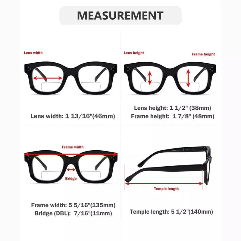 eyekeeper.com 4 Pack Modern Thicker Frame Bifocal Reading Glasses BR2002 Eyeglasses