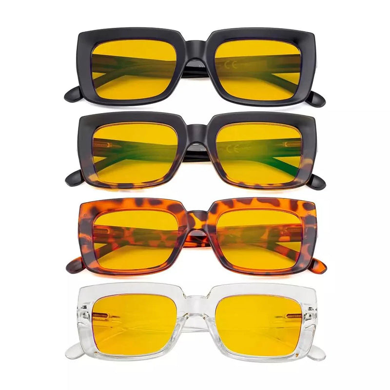 eyekeeper.com 4 Pack Modern Thicker Frame Blue Light Blocking Readers HP9107 Eyeglasses