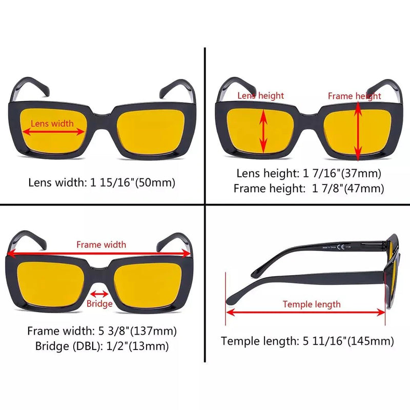 eyekeeper.com 4 Pack Modern Thicker Frame Blue Light Blocking Readers HP9107 Eyeglasses