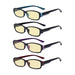 Eyekeeper  - 4 Pack Blue Light Blocking Reading Glasses TM9105