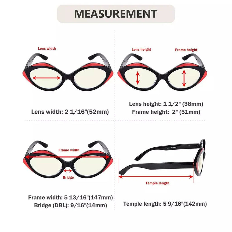 eyekeeper.com 4 Pack Oval Blue Light Filter Reading Glasses UV2128 Eyeglasses