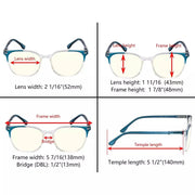 eyekeeper.com 4 Pack Oval Blue Light Filter Reading Glasses UVR9001C Eyeglasses