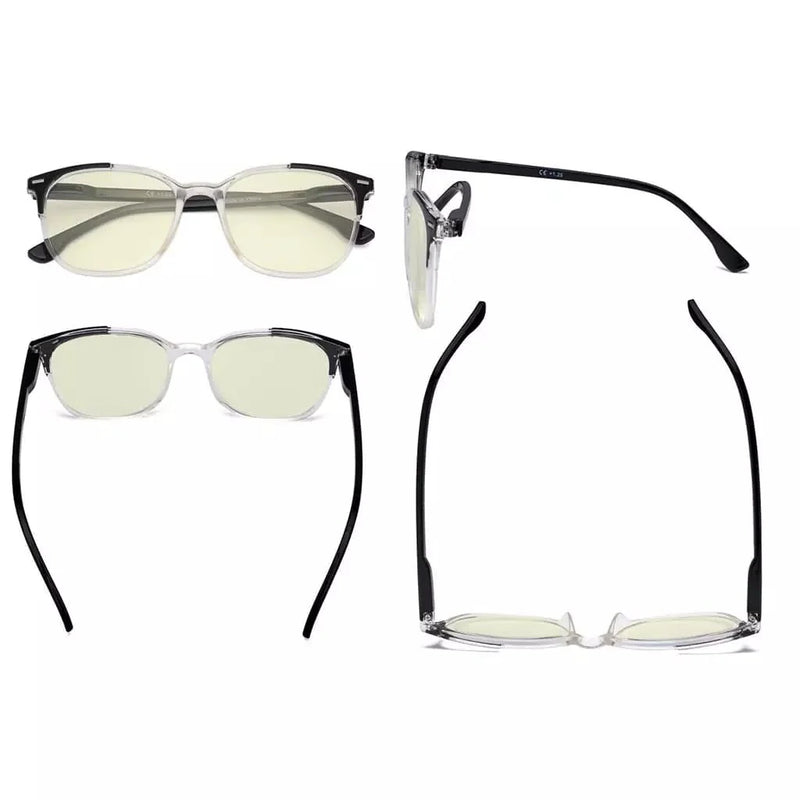 eyekeeper.com 4 Pack Oval Blue Light Filter Reading Glasses UVR9001C Eyeglasses