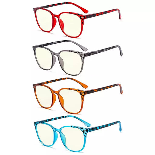eyekeeper.com 4 Pack Oval Blue Light Filter Reading Glasses UVR9001D Eyeglasses