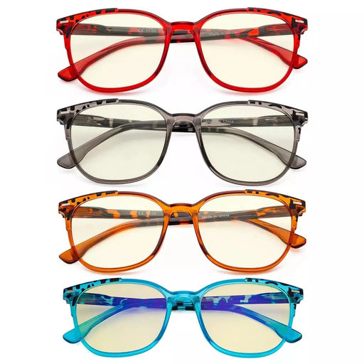 eyekeeper.com 4 Pack Oval Blue Light Filter Reading Glasses UVR9001D Eyeglasses