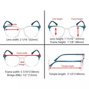 eyekeeper.com 4 Pack Oval Modern Reading Glasses Fashion Readers R9001C Eyeglasses