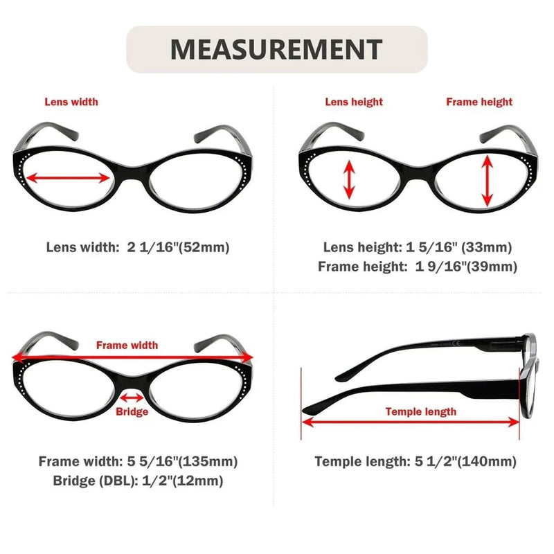 eyekeeper.com 4 Pack Oval Readers Classic Design Reading Glasses R2036 Eyeglasses