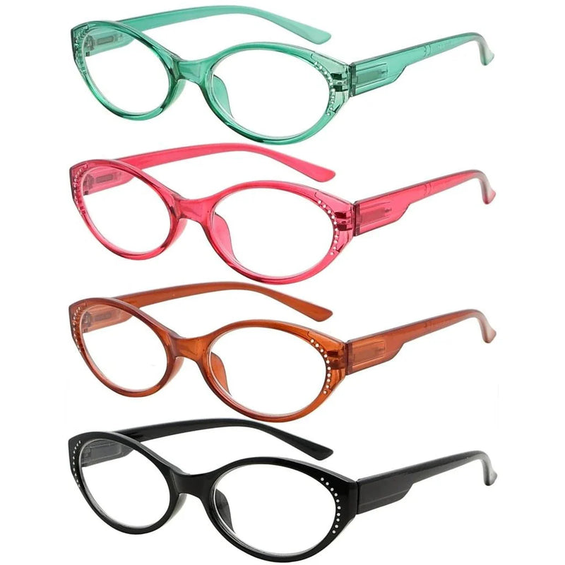 eyekeeper.com 4 Pack Oval Readers Classic Design Reading Glasses R2036 Eyeglasses