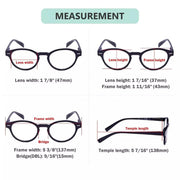 eyekeeper.com 4 Pack Oval Reading Glasses Retro Readers R091 Eyeglasses
