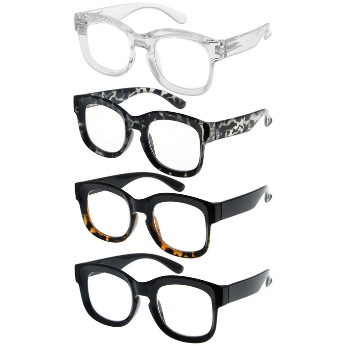 Eyekeeper - 4 Pack Thicker Frame Reading Glasses Chic Eyeglasses R2013