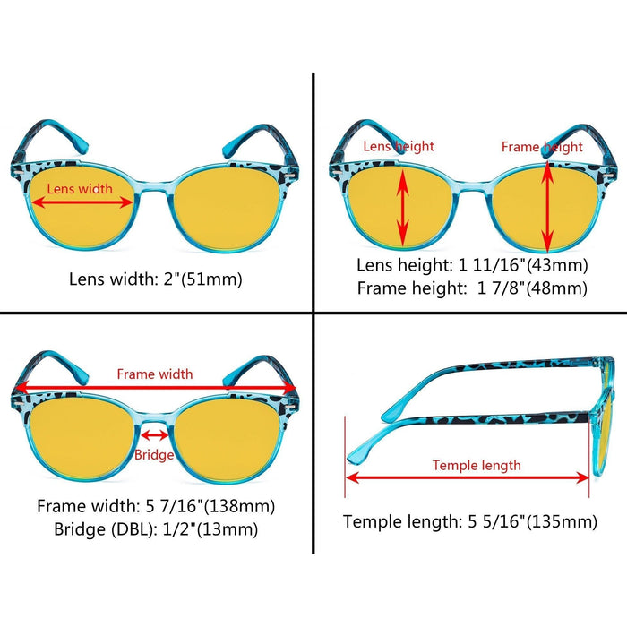 Eyekeeper  - 4 Pack Fashion Blue Light Blocking Reading Glasses HP9002D