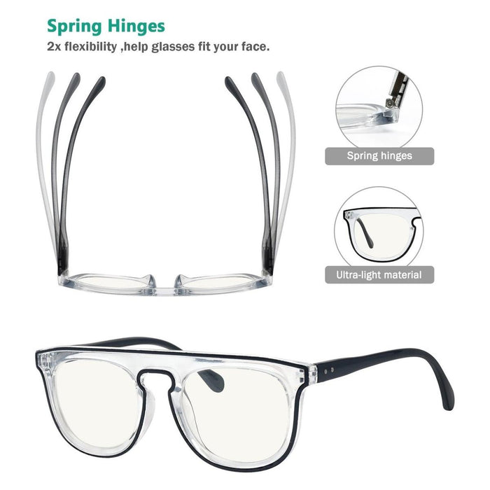 Eyekeeper - 4 Pack Stylish Progressive Multifocus Reading Glasses M2122