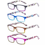 eyekeeper.com 4 Pack Patterned Temple Polka Dot Reading Glasses R103P Eyeglasses