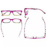 eyekeeper.com 4 Pack Patterned Temple Polka Dot Reading Glasses R103P Eyeglasses
