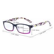 eyekeeper.com 4 Pack Patterned Temple Polka Dot Reading Glasses R103P Eyeglasses