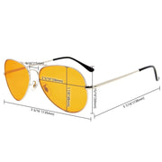 eyekeeper.com 4 Pack Pilot Blue Light Blocking Reading Glasses DSDT6489 Eyeglasses