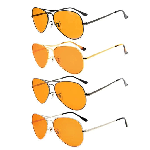 eyekeeper.com 4 Pack Pilot Blue Light Blocking Reading Glasses DSDT6489 Eyeglasses