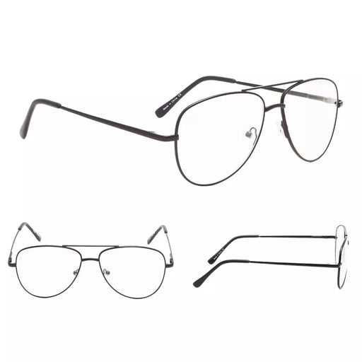 eyekeeper.com 4 Pack Pilot Reading Glasses Metal Frame Readers R1502 Eyeglasses