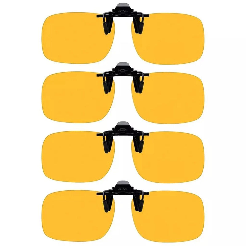 eyekeeper.com 4 Pack Polarized Clip on Flip up Night Driving Glasses JQ3 (58MMX40MM) Sunglasses