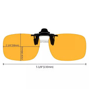 eyekeeper.com 4 Pack Polarized Clip on Flip up Night Driving Glasses JQ3 (58MMX40MM) Sunglasses