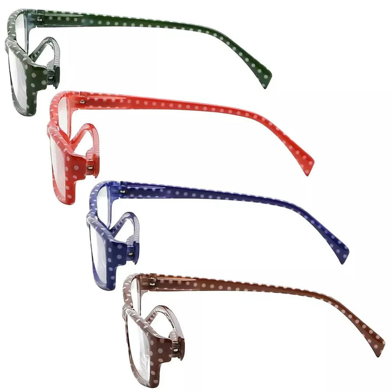 eyekeeper.com 4 Pack Polka Dots Pattern Temple Reading Glasses RT1803PB Eyeglasses