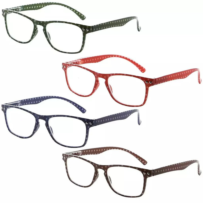 eyekeeper.com 4 Pack Polka Dots Reading Glasses R046P Eyeglasses