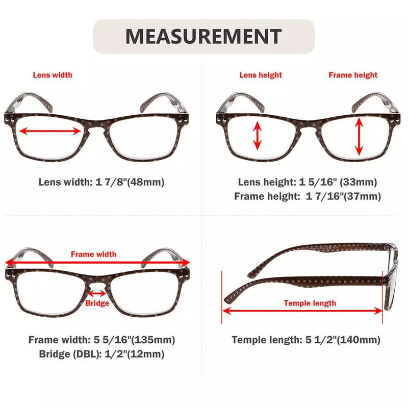 eyekeeper.com 4 Pack Polka Dots Reading Glasses R046P Eyeglasses