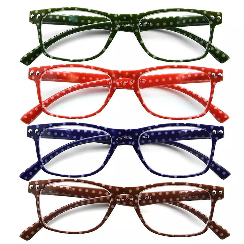 eyekeeper.com 4 Pack Polka Dots Reading Glasses R046P Eyeglasses