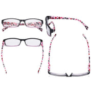 eyekeeper.com 4 Pack Polka Dots Rectangle Reading Glasses RT1803P Eyeglasses