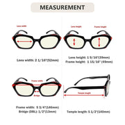 eyekeeper.com 4 Pack Polygon Blue Light Filter Reading Glasses UV2129 Eyeglasses