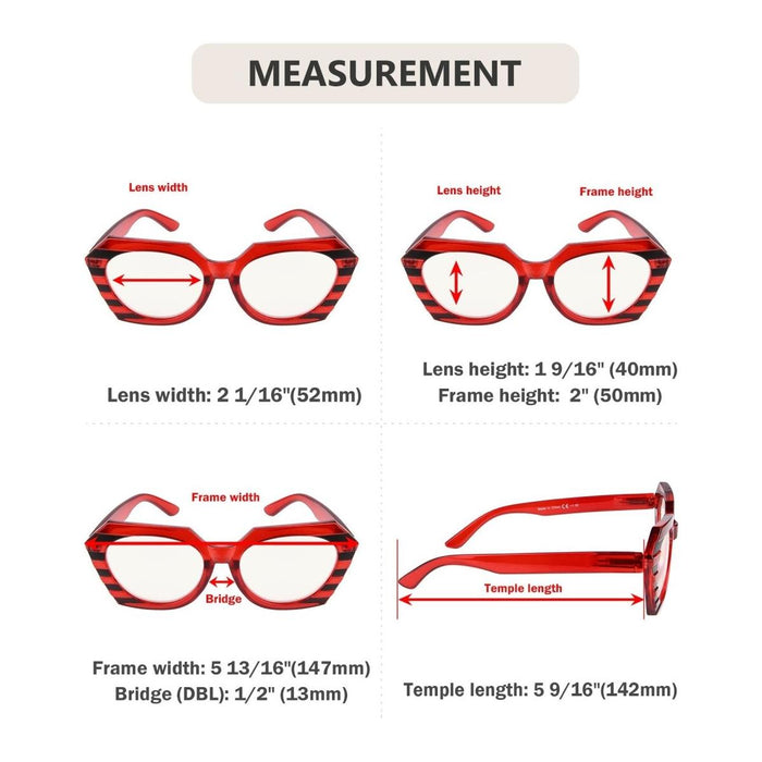 Eyekeeper - 4 Pack Polygon Progressive Multifocus Readers M2135