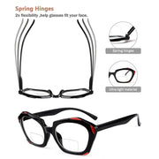 eyekeeper.com 4 Pack Polygon Retro Bifocal Reading Glasses Edgy Readers BR2129 Eyeglasses