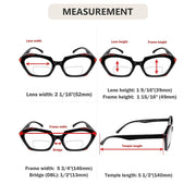 eyekeeper.com 4 Pack Polygon Retro Bifocal Reading Glasses Edgy Readers BR2129 Eyeglasses