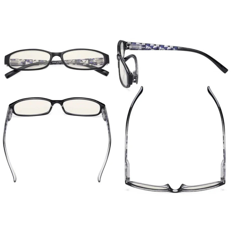 eyekeeper.com 4 Pack Print Blue Light Filter Reading Glasses UVR9104T Eyeglasses