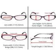 eyekeeper.com 4 Pack Print Blue Light Filter Reading Glasses UVR9104T Eyeglasses