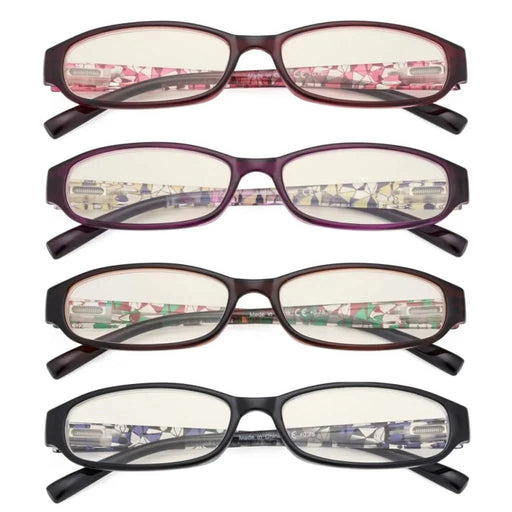 eyekeeper.com 4 Pack Print Blue Light Filter Reading Glasses UVR9104T Eyeglasses