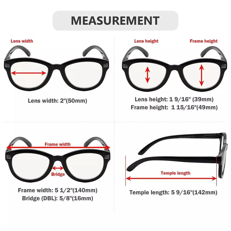 eyekeeper.com 4 Pack Progressive Multifocus Reading Glasses M2107 Eyeglasses