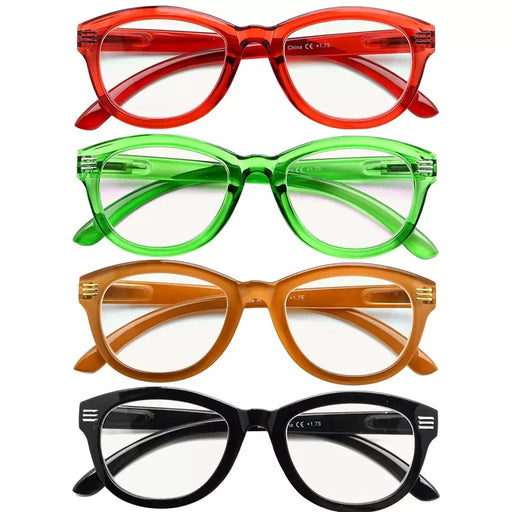 eyekeeper.com 4 Pack Progressive Multifocus Reading Glasses M2107 Eyeglasses