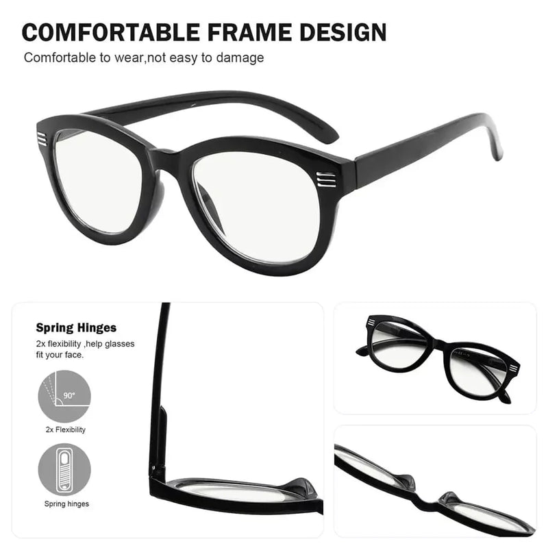 eyekeeper.com 4 Pack Progressive Multifocus Reading Glasses M2107 Eyeglasses