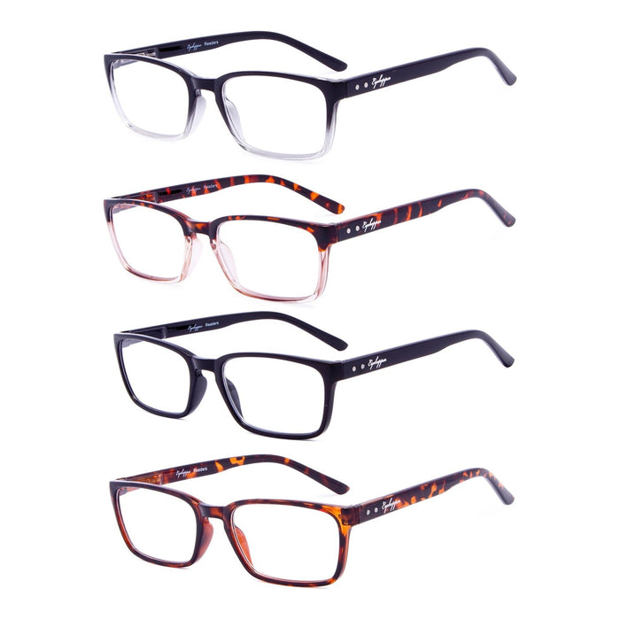 Eyekeeper  - 4 Pack Elegant Retro Comfort Reading Glasses Women Men R898