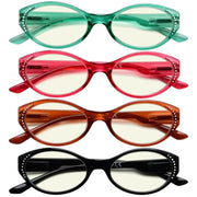 eyekeeper.com 4 Pack Reading Glasses Blue Light Filter UVR2036 Eyeglasses