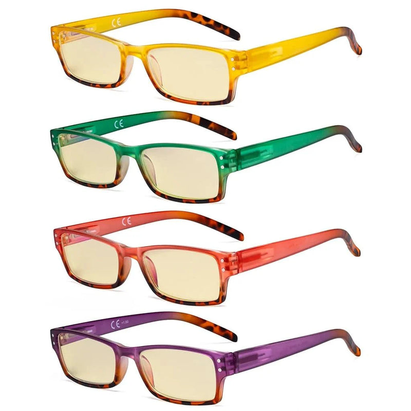 eyekeeper.com 4 Pack Reading Glasses Cute Blue Light Blocking Women TM012D Eyeglasses