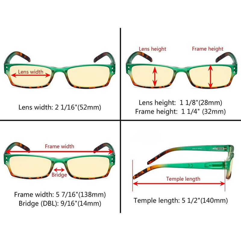 eyekeeper.com 4 Pack Reading Glasses Cute Blue Light Blocking Women TM012D Eyeglasses