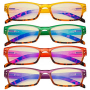 eyekeeper.com 4 Pack Reading Glasses Cute Blue Light Blocking Women TM012D Eyeglasses