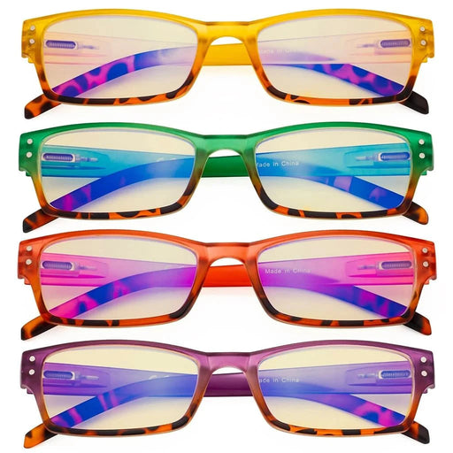 eyekeeper.com 4 Pack Reading Glasses Cute Blue Light Blocking Women TM012D Eyeglasses