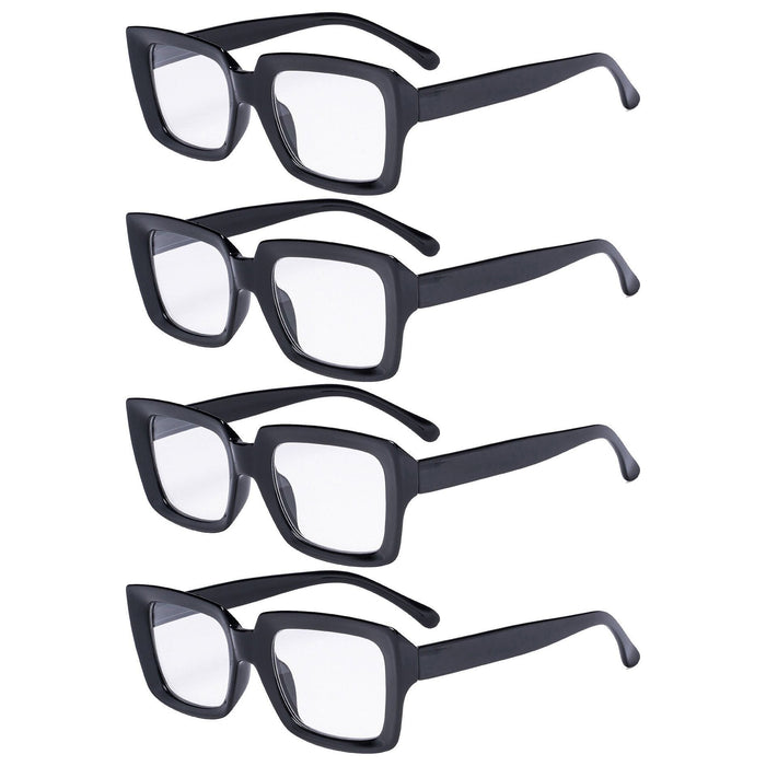 Eyekeeper - 4 Pack Stylish Reading Glasses Fashionable Readers R9107-1