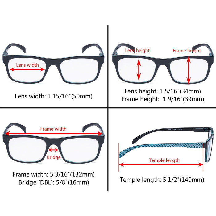 Eyekeeper  - 4 Pack Classic Reading Glasses R047