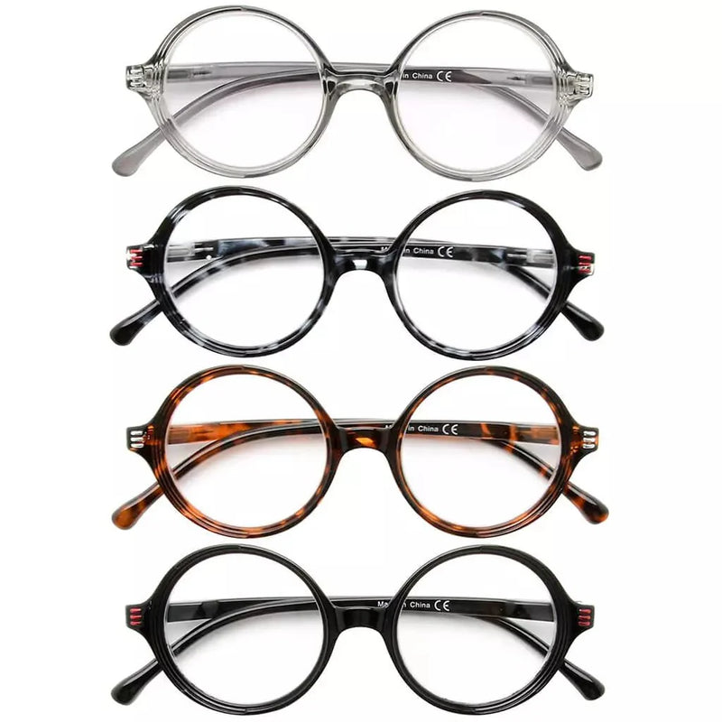 eyekeeper.com 4 Pack Reading Glasses Small Lens Round Readers R2025 Eyeglasses